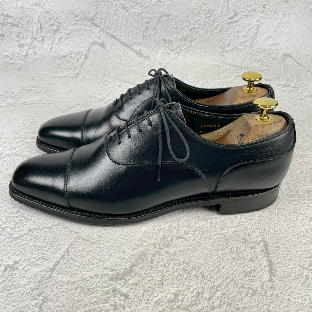 Excellent condition. Joseph Cheaney &amp; Sons 13326 EDIFICE exclusive straight-leg boots with inner wing, black, UK7 / 25.5cm [W3432]