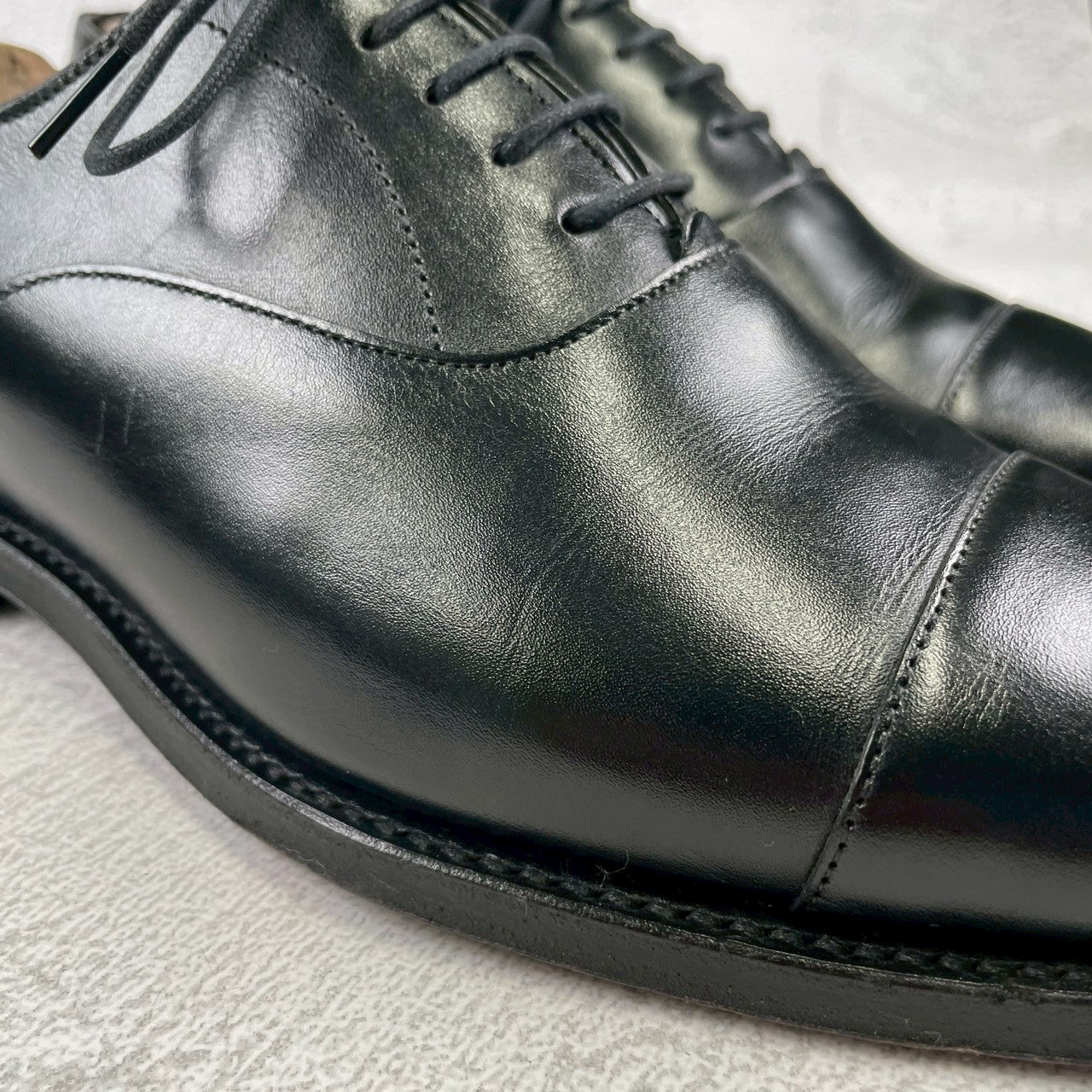 Excellent condition. Joseph Cheaney &amp; Sons 13326 EDIFICE exclusive straight-leg boots with inner wing, black, UK7 / 25.5cm [W3432]