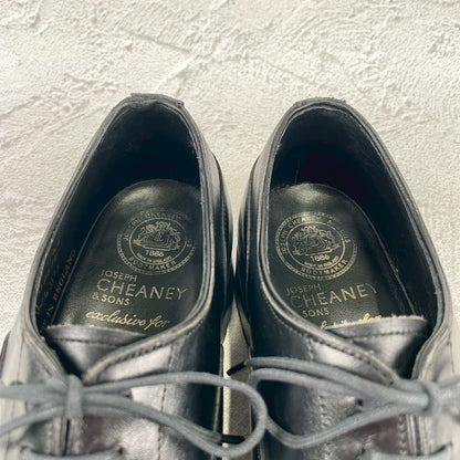 Excellent condition. Joseph Cheaney &amp; Sons 13326 EDIFICE exclusive straight-leg boots with inner wing, black, UK7 / 25.5cm [W3432]