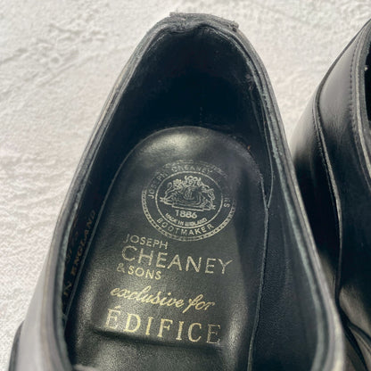 Excellent condition. Joseph Cheaney &amp; Sons 13326 EDIFICE exclusive straight-leg boots with inner wing, black, UK7 / 25.5cm [W3432]