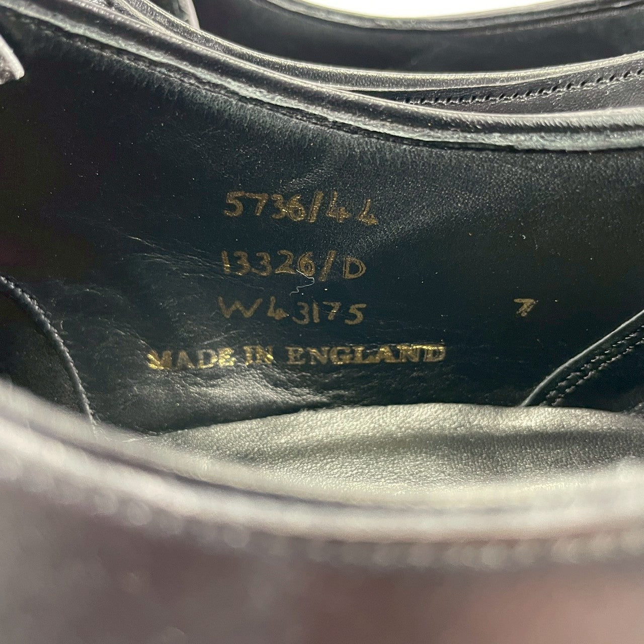 Excellent condition. Joseph Cheaney &amp; Sons 13326 EDIFICE exclusive straight-leg boots with inner wing, black, UK7 / 25.5cm [W3432]