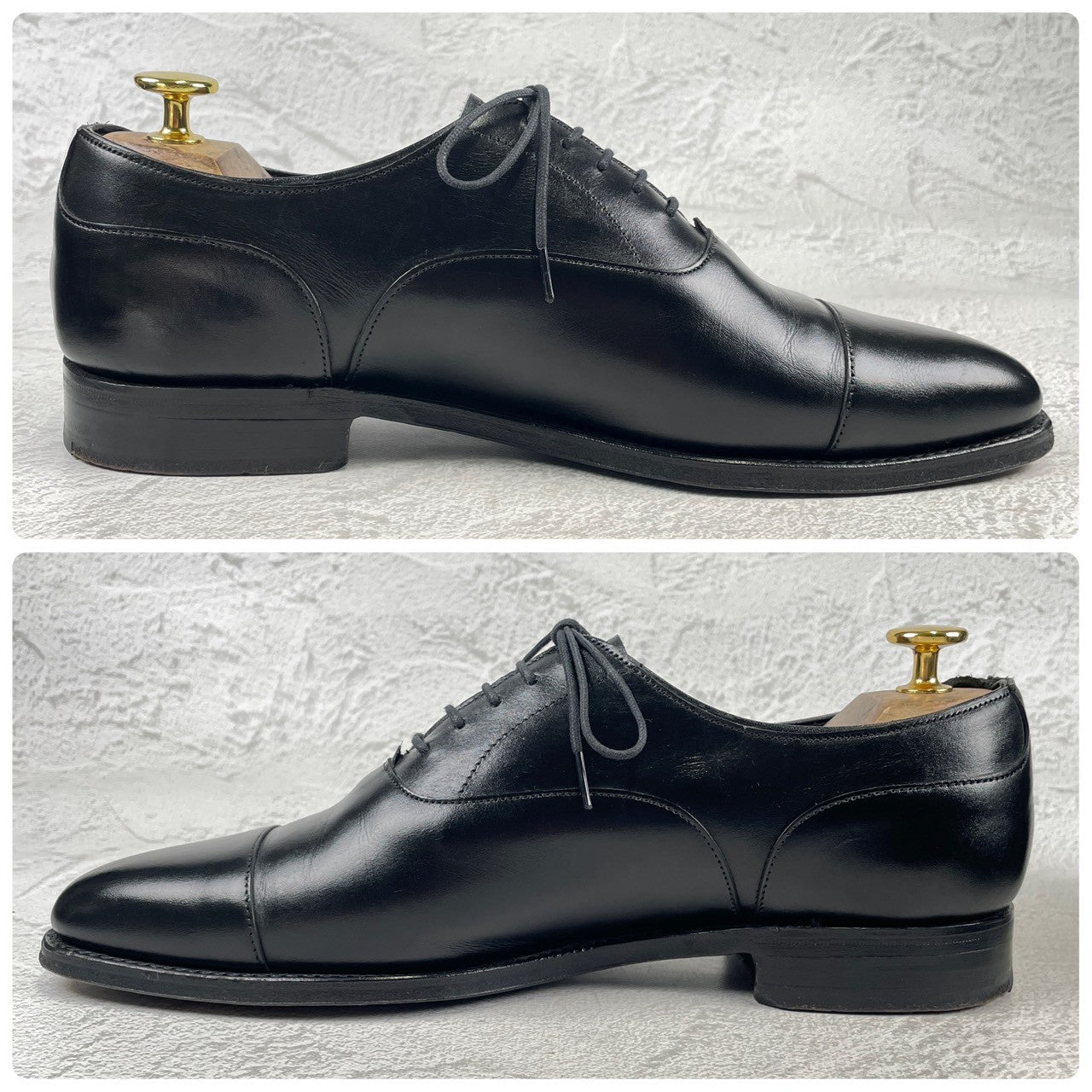 Excellent condition. Joseph Cheaney &amp; Sons 13326 EDIFICE exclusive straight-leg boots with inner wing, black, UK7 / 25.5cm [W3432]