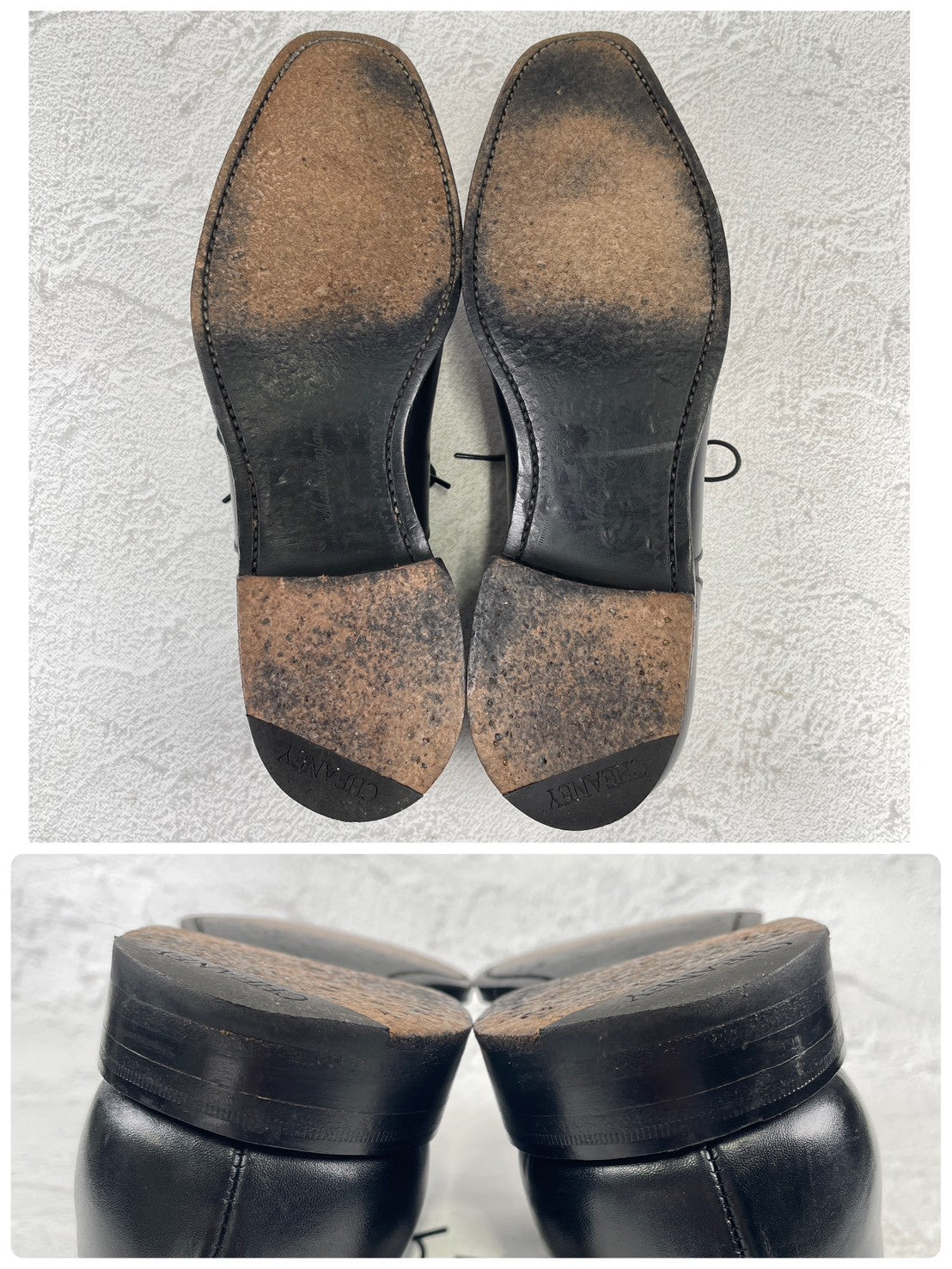 Excellent condition. Joseph Cheaney &amp; Sons 13326 EDIFICE exclusive straight-leg boots with inner wing, black, UK7 / 25.5cm [W3432]