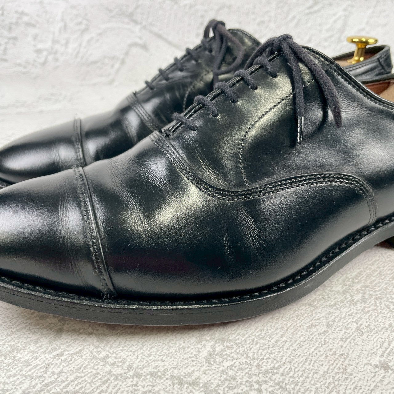 Allen Edmonds Park Avenue Straight Leg Boots, Black, Wingtip, Size US8.5 / 26.5cm, 3E [W3431]