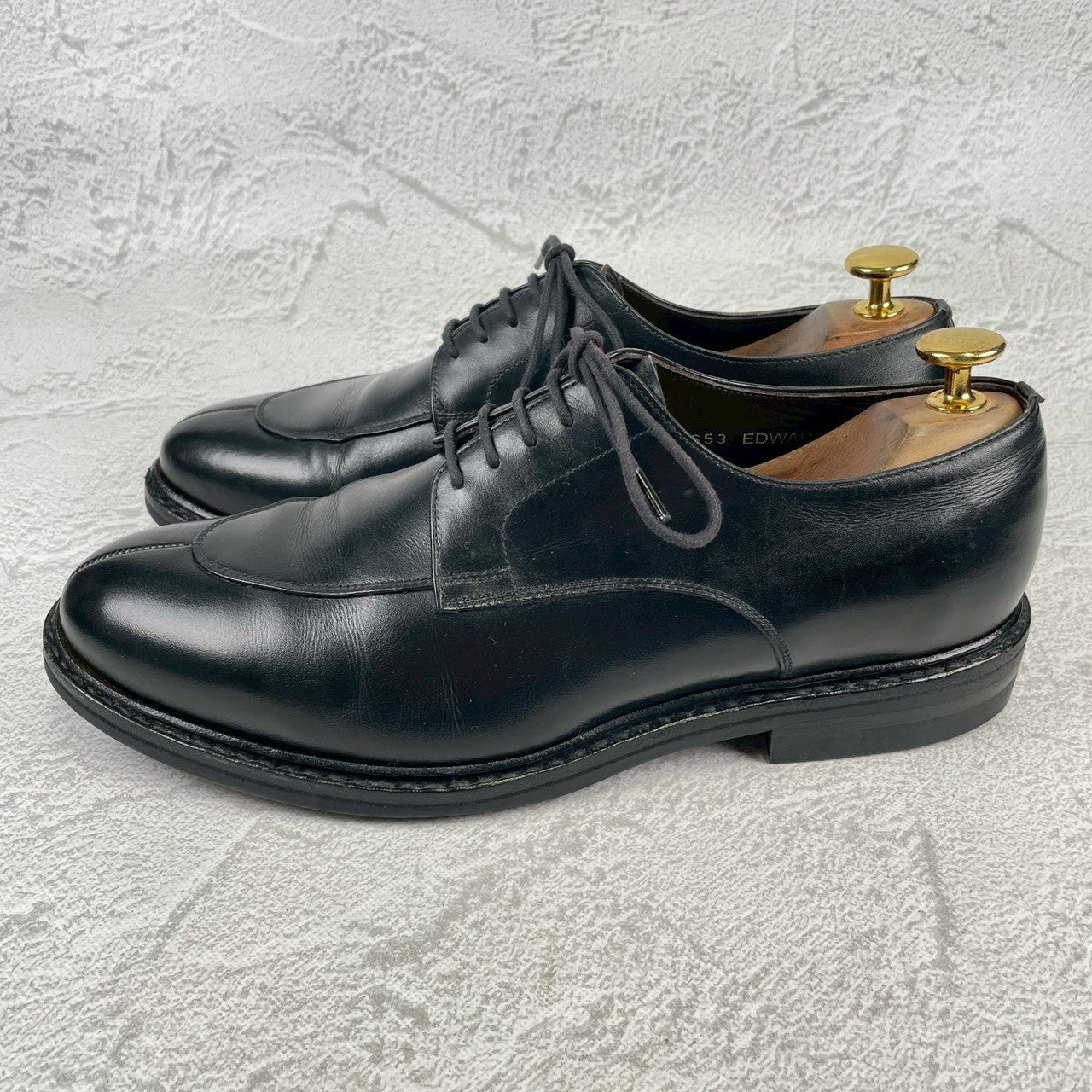 Jalan Sriwijaya Edward 98653 V-Tip Boots with Wingtip, Black, Size UK7.5 / 26cm (W3433) - Lift Replaced.