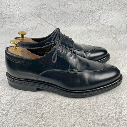 Jalan Sriwijaya Edward 98653 V-Tip Boots with Wingtip, Black, Size UK7.5 / 26cm (W3433) - Lift Replaced.