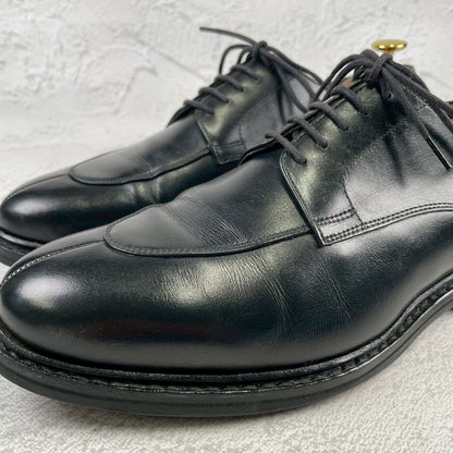 Jalan Sriwijaya Edward 98653 V-Tip Boots with Wingtip, Black, Size UK7.5 / 26cm (W3433) - Lift Replaced.