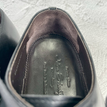 Jalan Sriwijaya Edward 98653 V-Tip Boots with Wingtip, Black, Size UK7.5 / 26cm (W3433) - Lift Replaced.