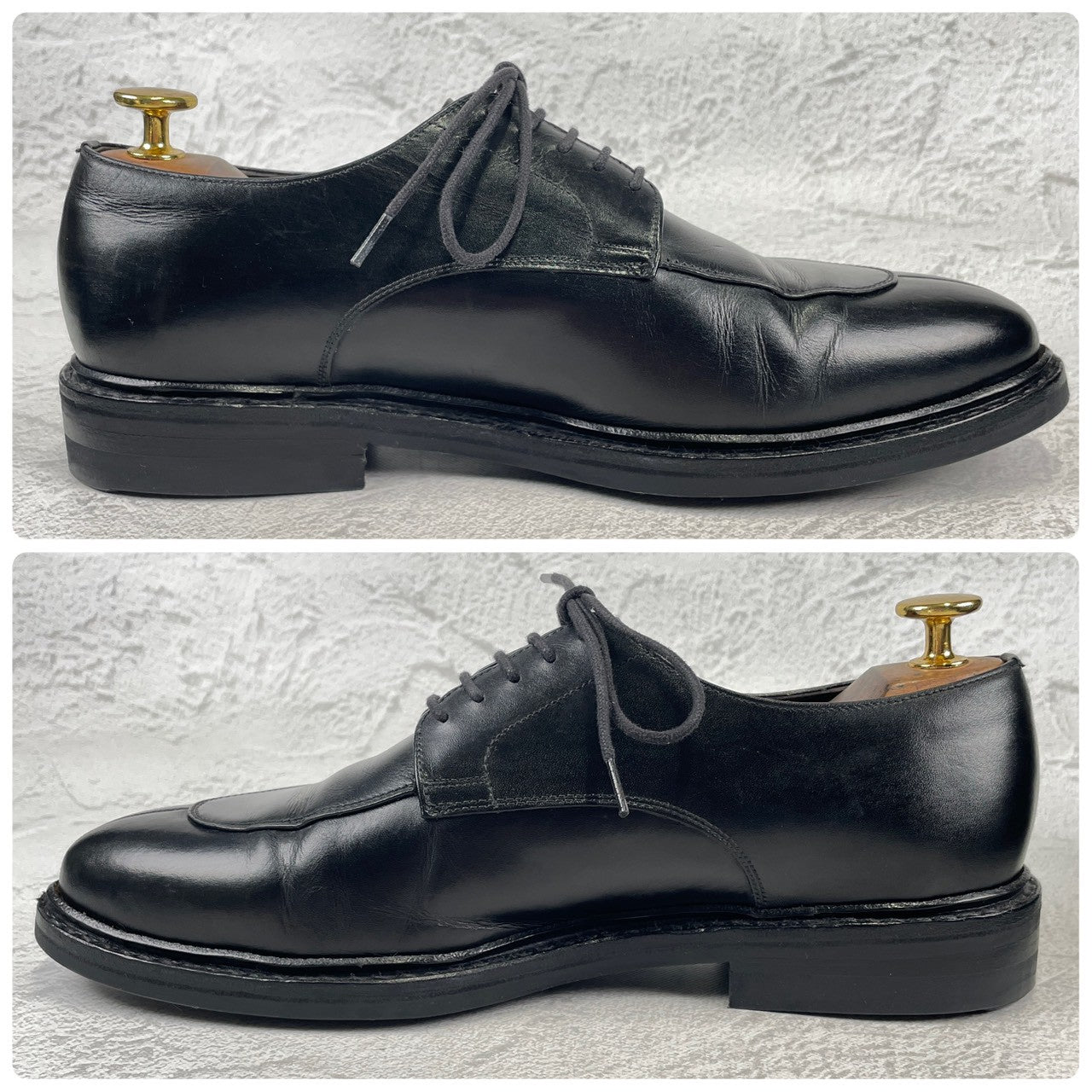 Jalan Sriwijaya Edward 98653 V-Tip Boots with Wingtip, Black, Size UK7.5 / 26cm (W3433) - Lift Replaced.