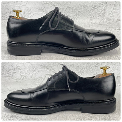 Jalan Sriwijaya Edward 98653 V-Tip Boots with Wingtip, Black, Size UK7.5 / 26cm (W3433) - Lift Replaced.