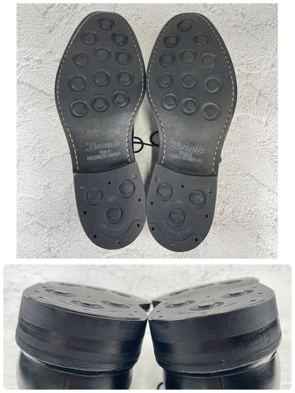 Jalan Sriwijaya Edward 98653 V-Tip Boots with Wingtip, Black, Size UK7.5 / 26cm (W3433) - Lift Replaced.