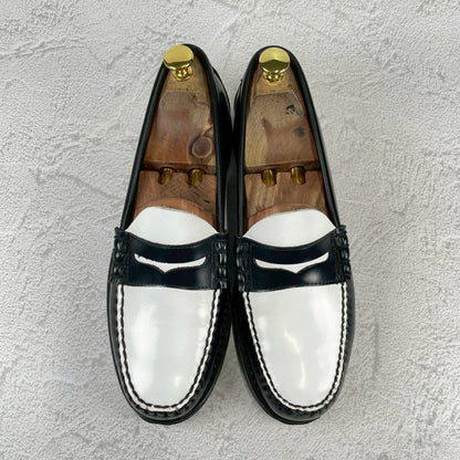 [Excellent Condition] GHBASS 11010H LARSON Penny Loafers, Beef Roll, Two-Tone, Black and White, UK8 / US9 / EU42, Size 27cm [W3436]