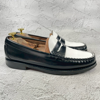 [Excellent Condition] GHBASS 11010H LARSON Penny Loafers, Beef Roll, Two-Tone, Black and White, UK8 / US9 / EU42, Size 27cm [W3436]