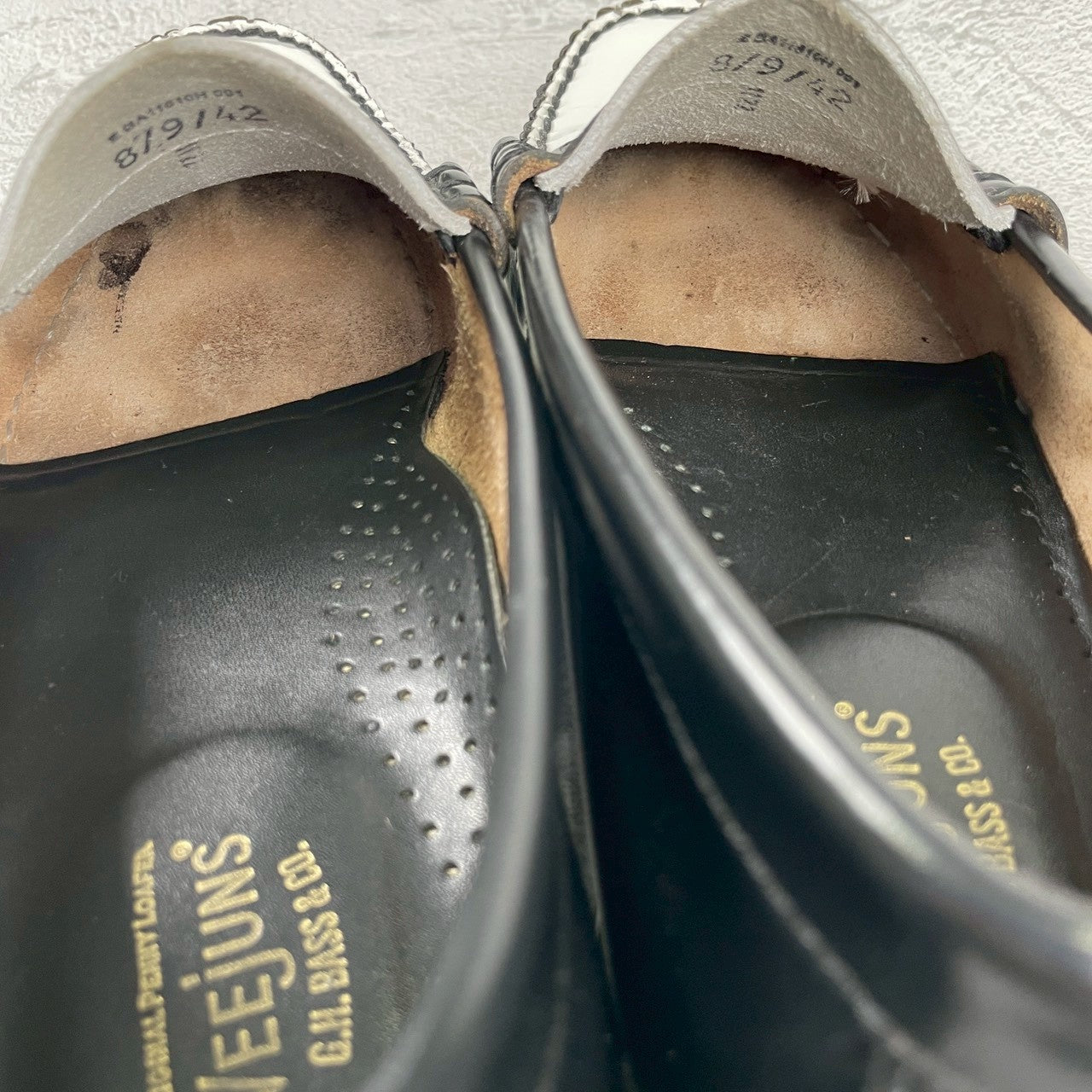 [Excellent Condition] GHBASS 11010H LARSON Penny Loafers, Beef Roll, Two-Tone, Black and White, UK8 / US9 / EU42, Size 27cm [W3436]
