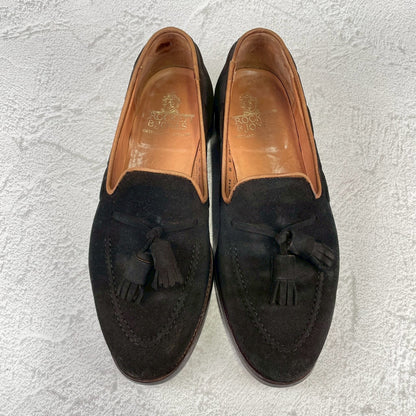 Good Condition Crockett &amp; Jones Cavendish 3 Tassel Loafers in Dark Brown Suede, Size UK6, E (Size 24.5cm) [W3437]