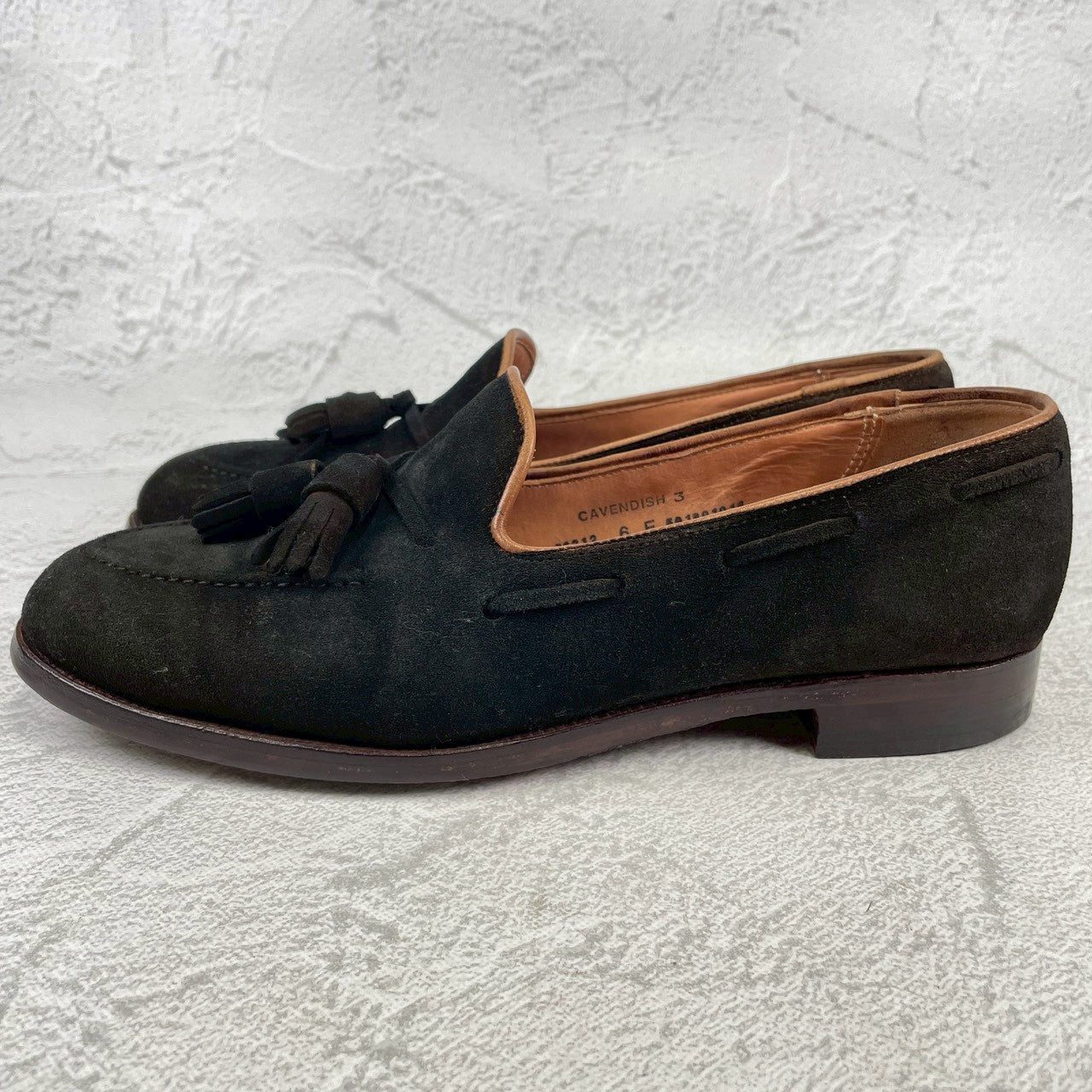 Good Condition Crockett &amp; Jones Cavendish 3 Tassel Loafers in Dark Brown Suede, Size UK6, E (Size 24.5cm) [W3437]