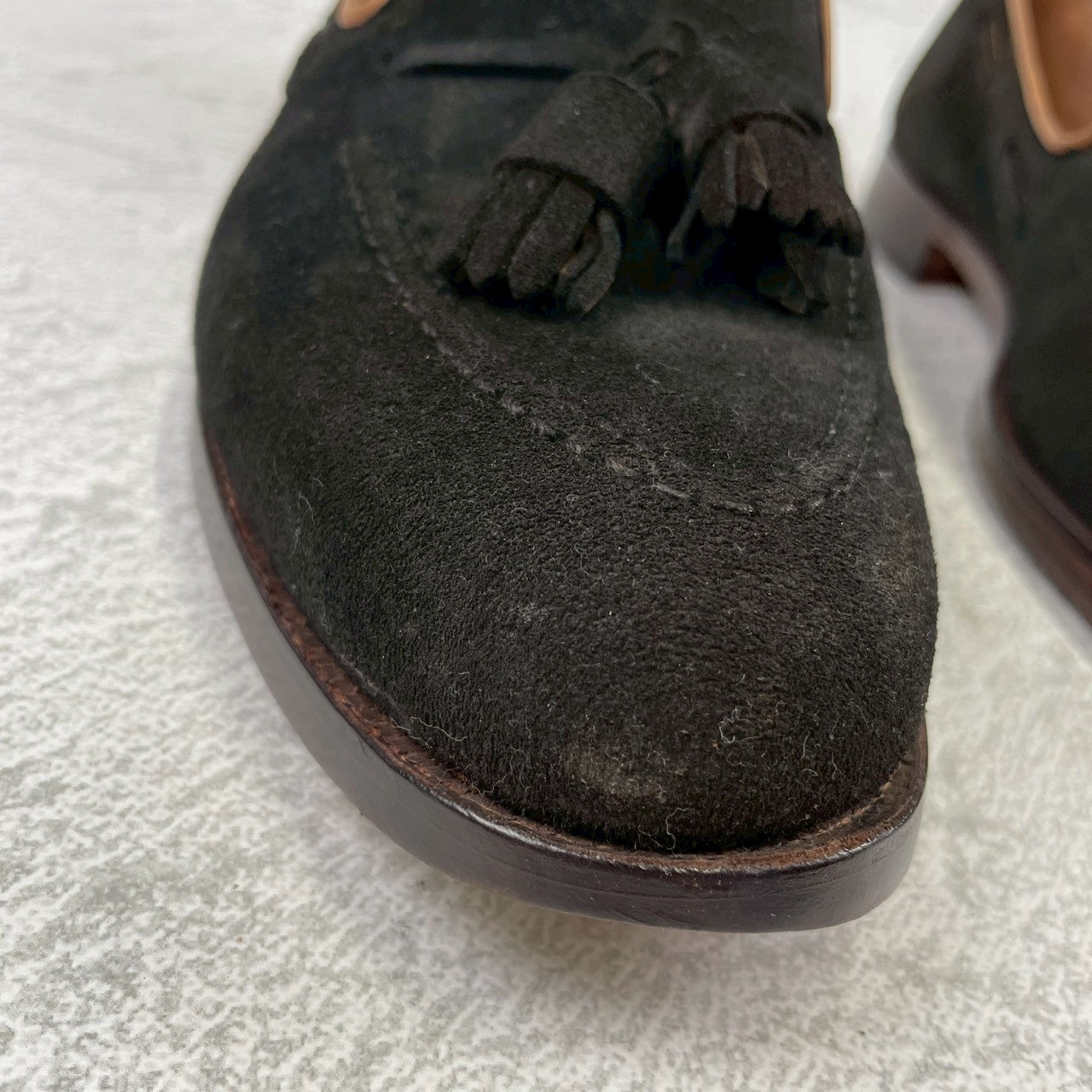 Good Condition Crockett &amp; Jones Cavendish 3 Tassel Loafers in Dark Brown Suede, Size UK6, E (Size 24.5cm) [W3437]