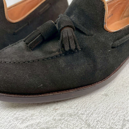 Good Condition Crockett &amp; Jones Cavendish 3 Tassel Loafers in Dark Brown Suede, Size UK6, E (Size 24.5cm) [W3437]