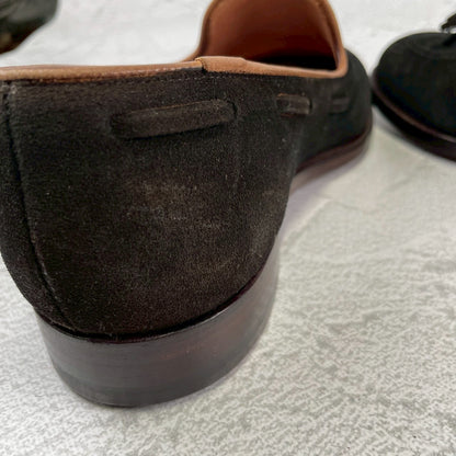 Good Condition Crockett &amp; Jones Cavendish 3 Tassel Loafers in Dark Brown Suede, Size UK6, E (Size 24.5cm) [W3437]
