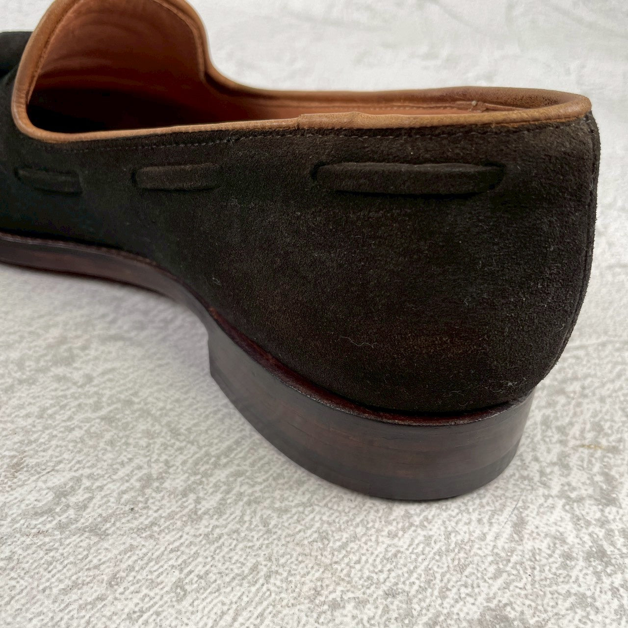 Good Condition Crockett &amp; Jones Cavendish 3 Tassel Loafers in Dark Brown Suede, Size UK6, E (Size 24.5cm) [W3437]