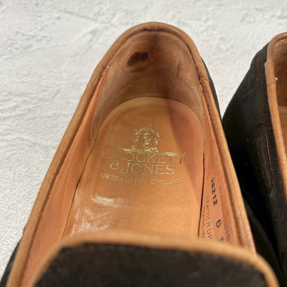 Good Condition Crockett &amp; Jones Cavendish 3 Tassel Loafers in Dark Brown Suede, Size UK6, E (Size 24.5cm) [W3437]