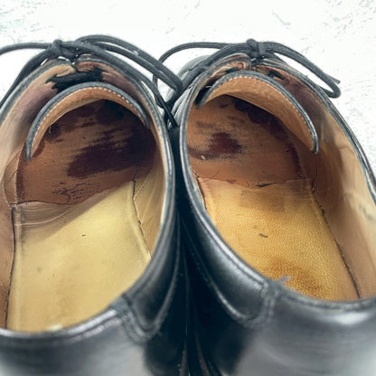 [Re-dyed] Paraboot CHAMBORD U-tip boots, black, UK7 / 25.5cm [W3441]