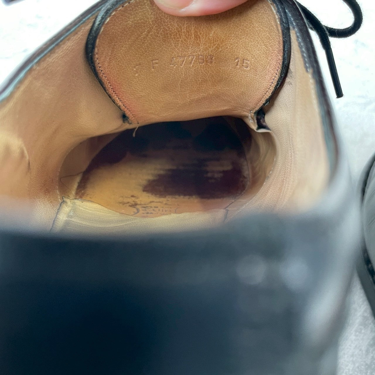 [Re-dyed] Paraboot CHAMBORD U-tip boots, black, UK7 / 25.5cm [W3441]