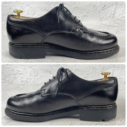 [Re-dyed] Paraboot CHAMBORD U-tip boots, black, UK7 / 25.5cm [W3441]