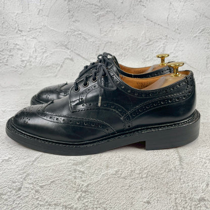 Tricker's SHIPS Exclusive BURTON Wing Full-Brogue Boots, Black, UK 6.5 / 25cm (W3442) [Lift Replacement]
