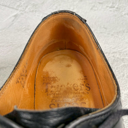 Tricker's SHIPS Exclusive BURTON Wing Full-Brogue Boots, Black, UK 6.5 / 25cm (W3442) [Lift Replacement]