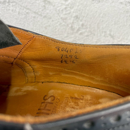 Tricker's SHIPS Exclusive BURTON Wing Full-Brogue Boots, Black, UK 6.5 / 25cm (W3442) [Lift Replacement]