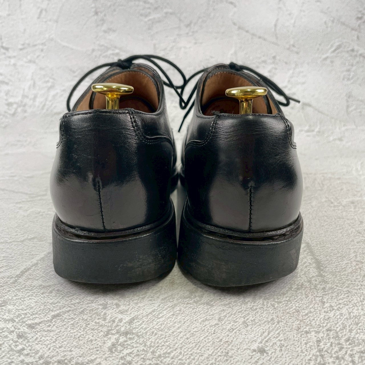 [Re-dyed] Paraboot CHAMBORD U-tip boots, black, UK7 / 25.5cm [W3441]