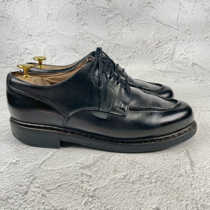 [Re-dyed] Paraboot CHAMBORD U-tip boots, black, UK7 / 25.5cm [W3441]