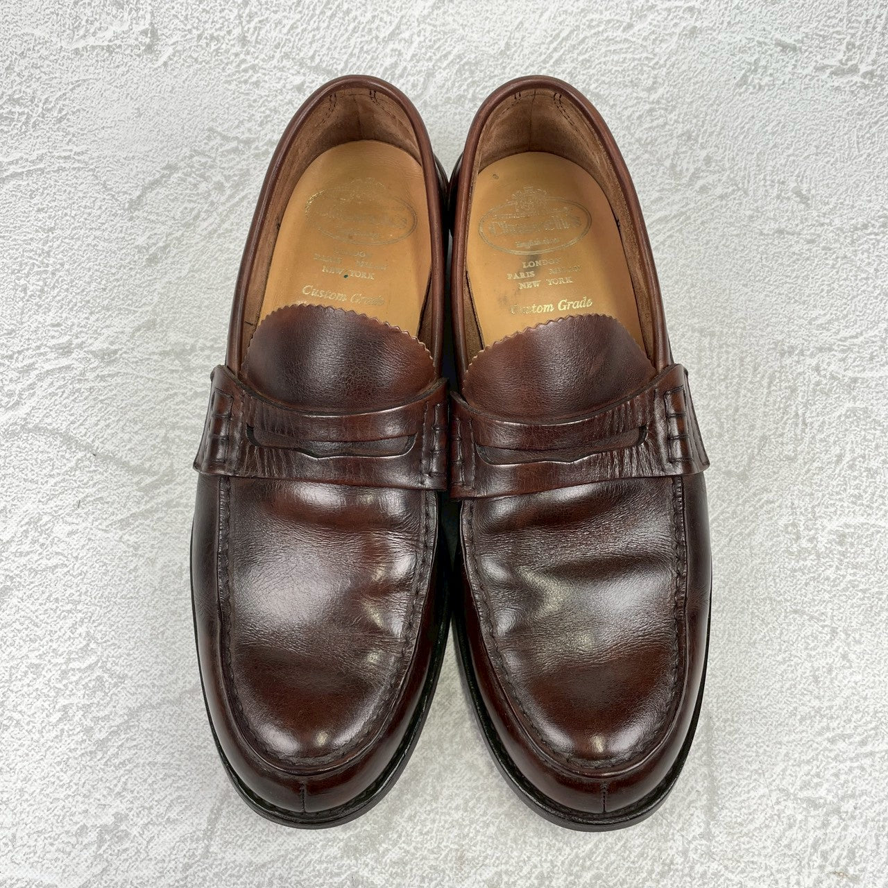 Church's TUNBRIDGE "4 Cities" penny loafers with beefroll and leather soles, brown, UK8, size 26.5m (W3444).