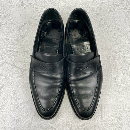 Crockett &amp; Jones Sydney-style penny loafers with a pointed toe and city sole, black, size UK 8.5 (approx. 27cm) [W3445]