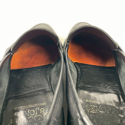 Crockett &amp; Jones Sydney-style penny loafers with a pointed toe and city sole, black, size UK 8.5 (approx. 27cm) [W3445]