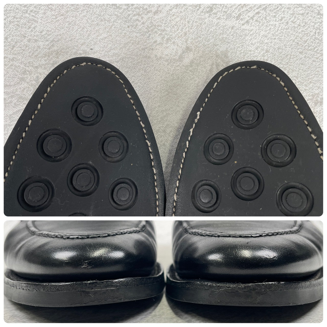 Crockett &amp; Jones Sydney-style penny loafers with a pointed toe and city sole, black, size UK 8.5 (approx. 27cm) [W3445]