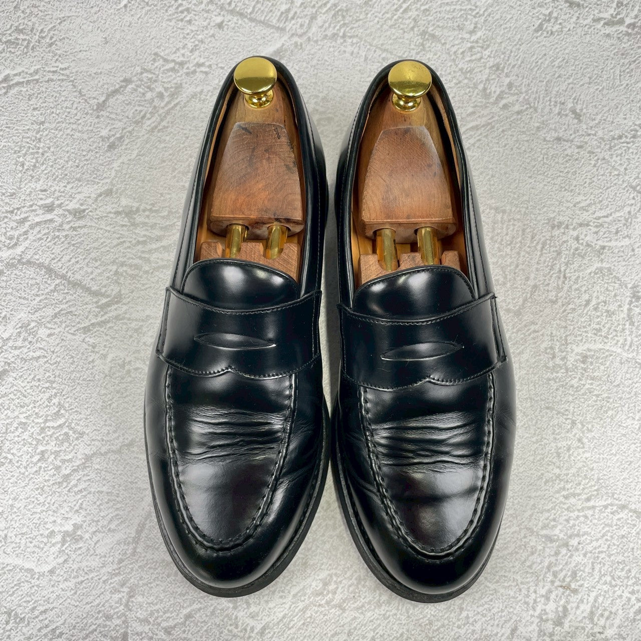 [Good Condition] Berwick1707 5260 ROVIBK Coin Loafers, Half Saddle, Gumlite Sole, Black, UK 6.5 / 26cm [W3446]