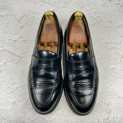 [Good Condition] Berwick1707 5260 ROVIBK Coin Loafers, Half Saddle, Gumlite Sole, Black, UK 6.5 / 26cm [W3446]