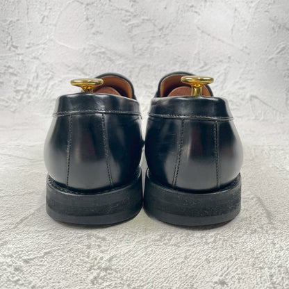 [Good Condition] Berwick1707 5260 ROVIBK Coin Loafers, Half Saddle, Gumlite Sole, Black, UK 6.5 / 26cm [W3446]