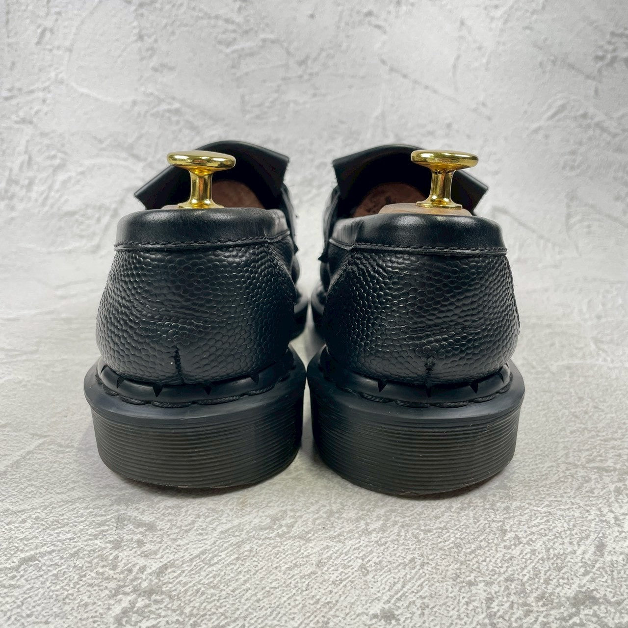 Embossed Dr. Martens ADRIAN SNAFFLE Quilted Bit Loafers in Black, Size UK7 (equivalent to 26.0cm) [W3448]