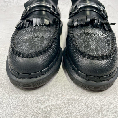 Embossed Dr. Martens ADRIAN SNAFFLE Quilted Bit Loafers in Black, Size UK7 (equivalent to 26.0cm) [W3448]
