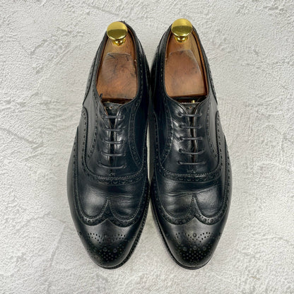 [Small Size] Church's Burwood Wing Full Brogue Boots with Inner Wings, Black, UK5 / 23.5-24cm [W3449]