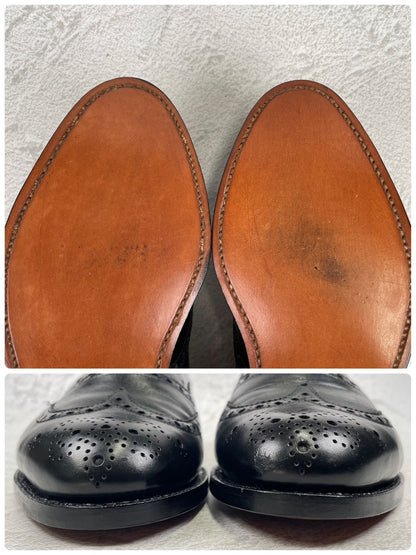 [Small Size] Church's Burwood Wing Full Brogue Boots with Inner Wings, Black, UK5 / 23.5-24cm [W3449]