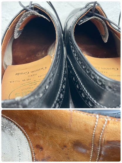 [Small Size] Church's Burwood Wing Full Brogue Boots with Inner Wings, Black, UK5 / 23.5-24cm [W3449]