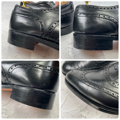 [Small Size] Church's Burwood Wing Full Brogue Boots with Inner Wings, Black, UK5 / 23.5-24cm [W3449]