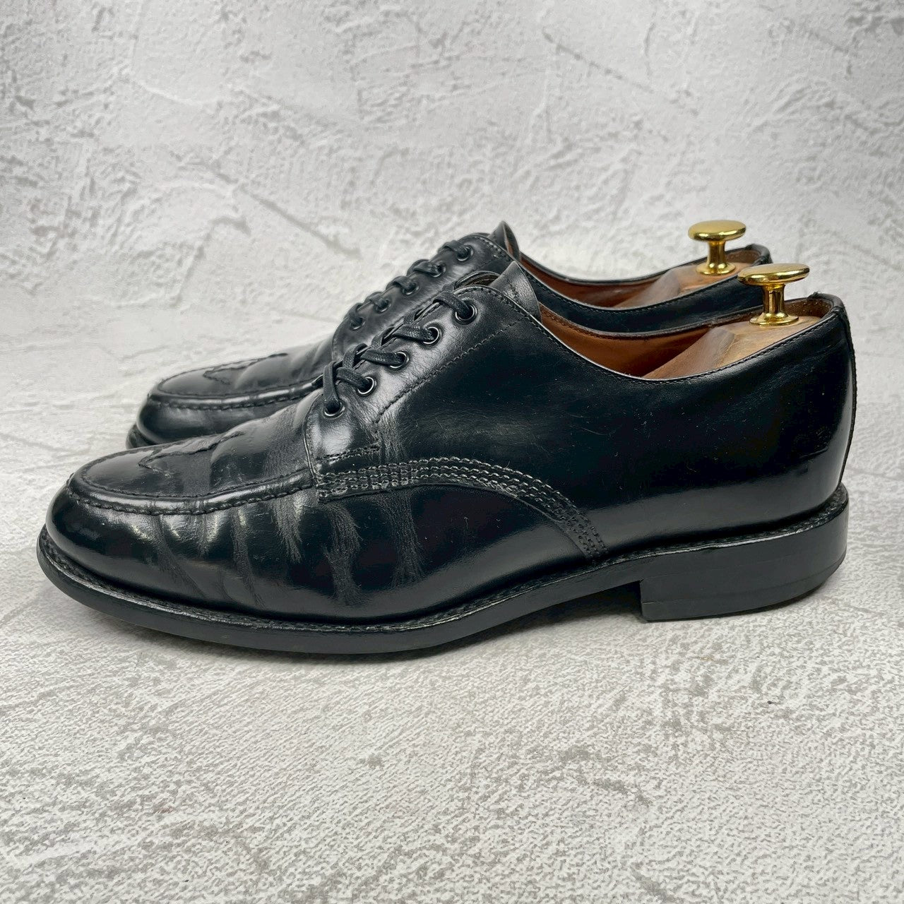 SANDERS 1137 Military Broad Arrow Apron Derby, Black, UK6, Size 25.0-25.5cm (W3450)