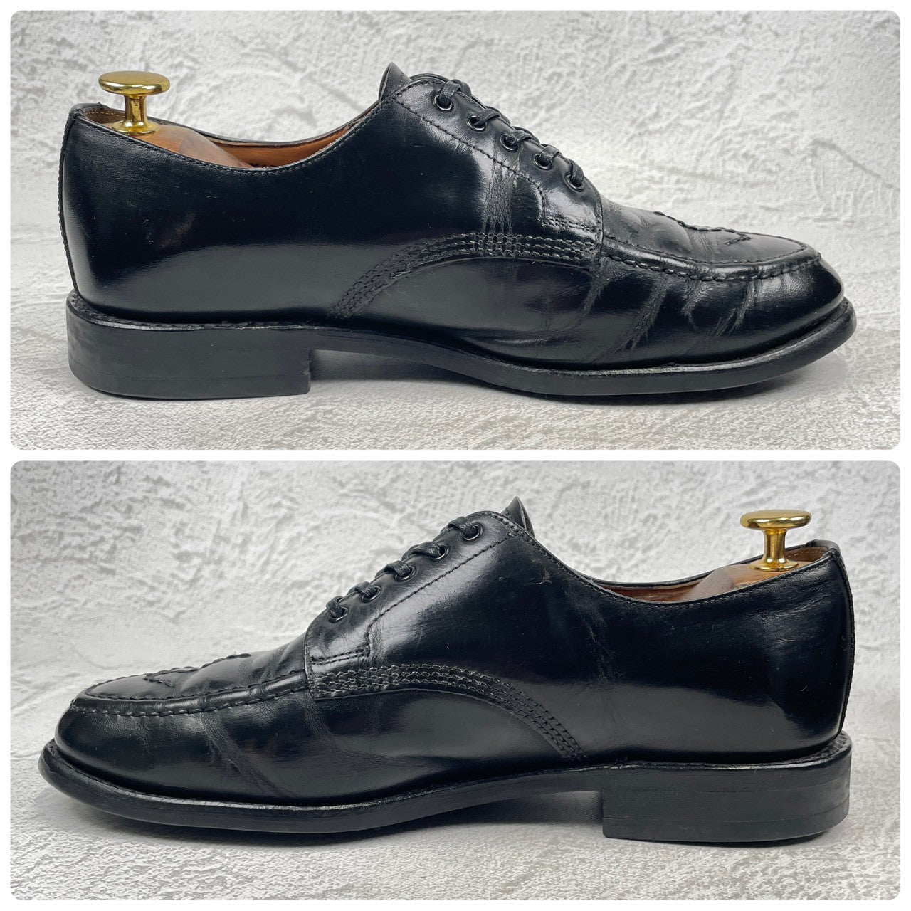 SANDERS 1137 Military Broad Arrow Apron Derby, Black, UK6, Size 25.0-25.5cm (W3450)