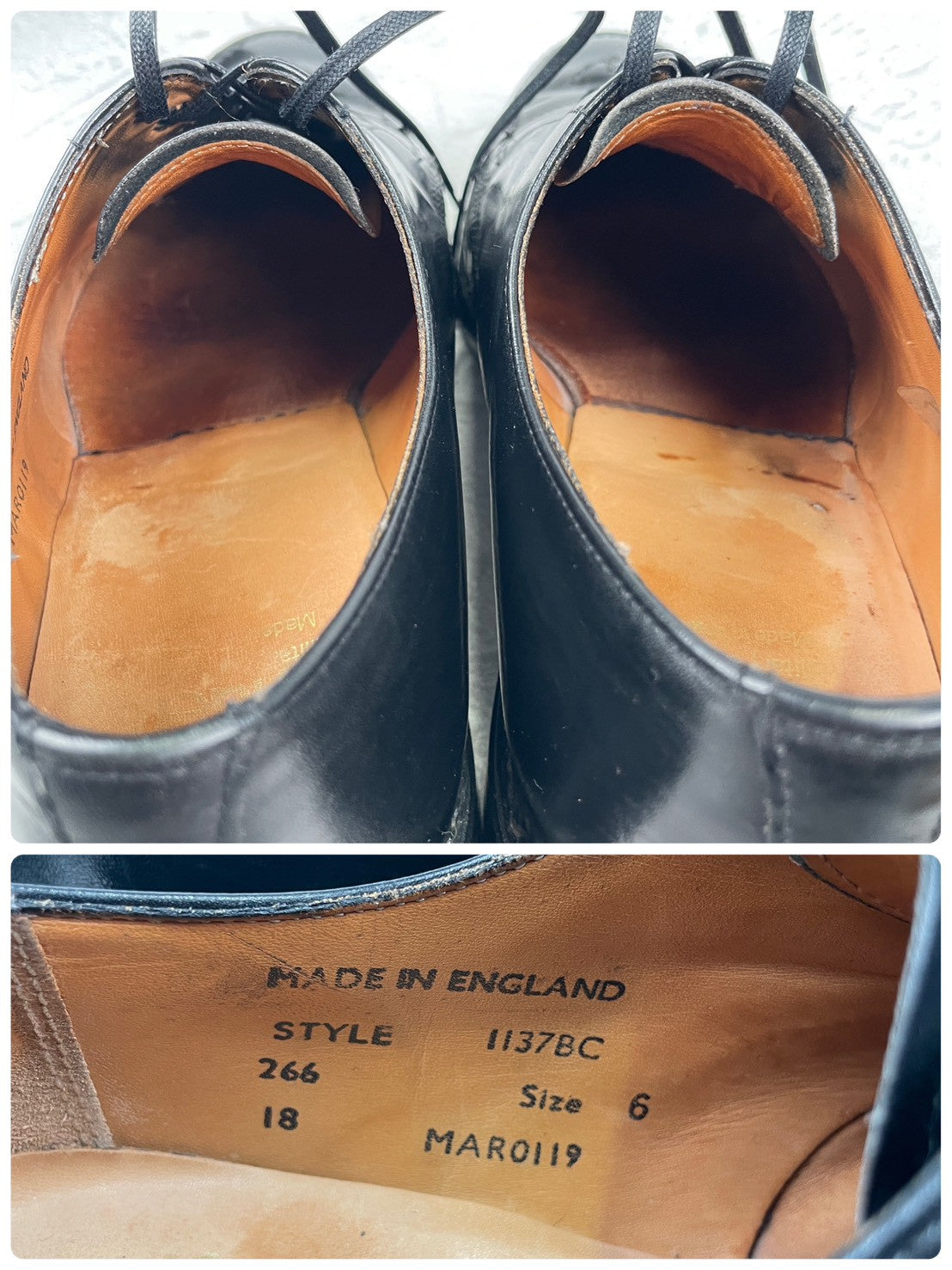 SANDERS 1137 Military Broad Arrow Apron Derby, Black, UK6, Size 25.0-25.5cm (W3450)