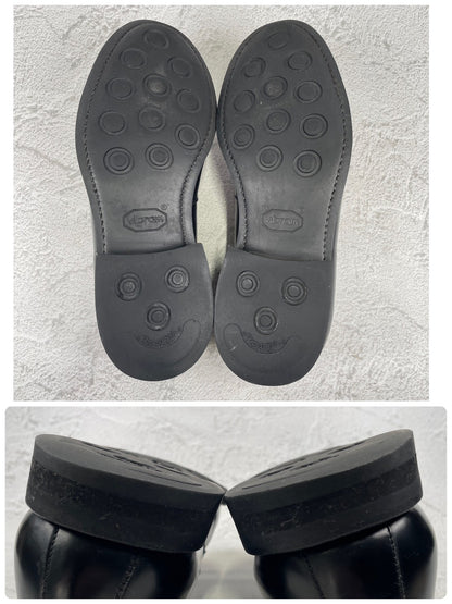 [Good Condition] Berwick1707 5260 ROVIBK Coin Loafers, Half Saddle, Gumlite Sole, Black, UK 6.5 / 26cm [W3446]